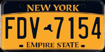 NY license plate FDV7154