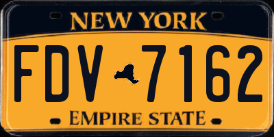 NY license plate FDV7162