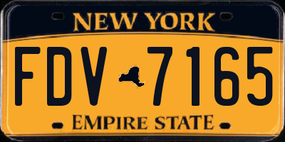 NY license plate FDV7165