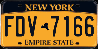 NY license plate FDV7166