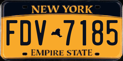 NY license plate FDV7185