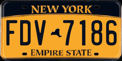 NY license plate FDV7186