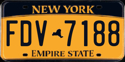 NY license plate FDV7188