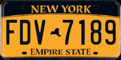 NY license plate FDV7189