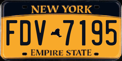 NY license plate FDV7195