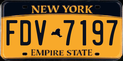 NY license plate FDV7197