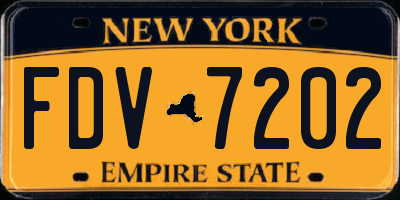 NY license plate FDV7202