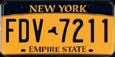 NY license plate FDV7211