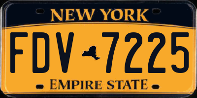 NY license plate FDV7225