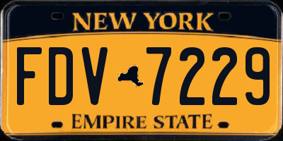 NY license plate FDV7229