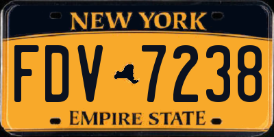 NY license plate FDV7238