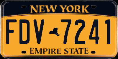 NY license plate FDV7241