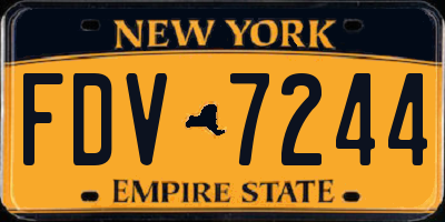 NY license plate FDV7244