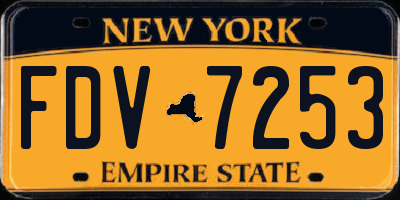 NY license plate FDV7253