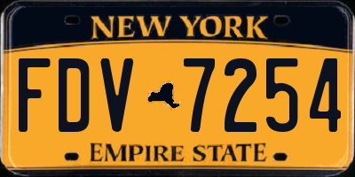 NY license plate FDV7254