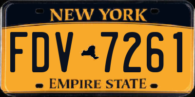 NY license plate FDV7261