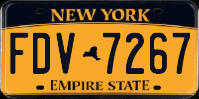 NY license plate FDV7267