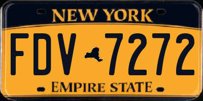 NY license plate FDV7272