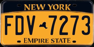 NY license plate FDV7273