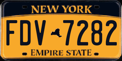NY license plate FDV7282