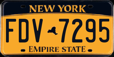 NY license plate FDV7295