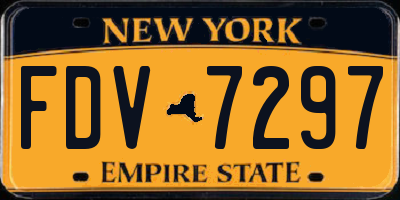 NY license plate FDV7297
