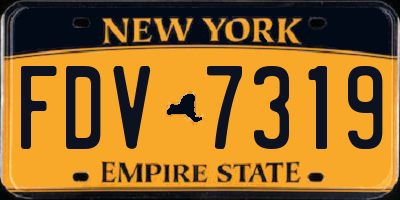 NY license plate FDV7319