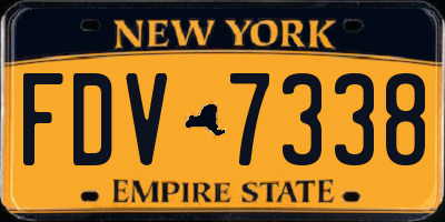 NY license plate FDV7338