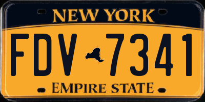 NY license plate FDV7341