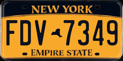 NY license plate FDV7349