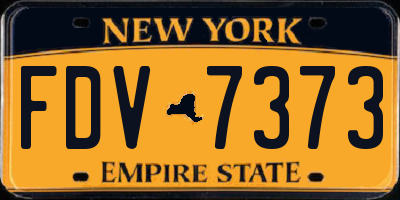 NY license plate FDV7373
