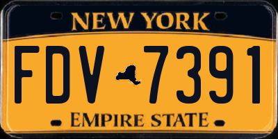 NY license plate FDV7391