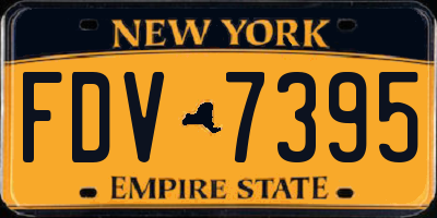 NY license plate FDV7395