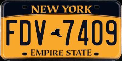 NY license plate FDV7409