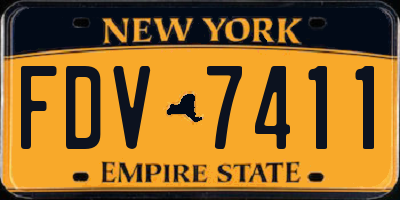 NY license plate FDV7411