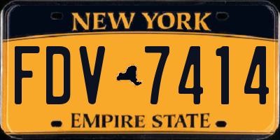 NY license plate FDV7414
