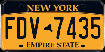 NY license plate FDV7435