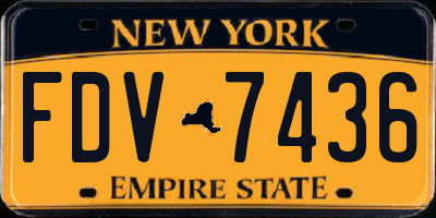 NY license plate FDV7436