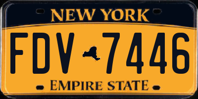 NY license plate FDV7446
