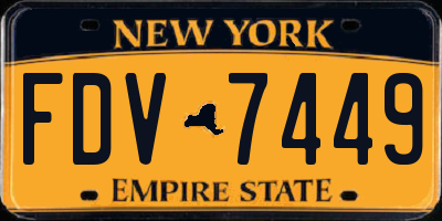 NY license plate FDV7449