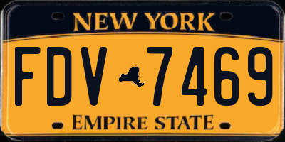 NY license plate FDV7469