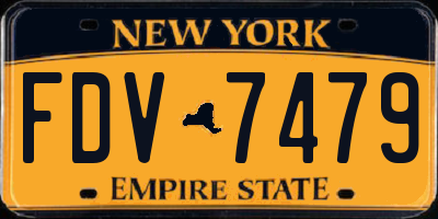 NY license plate FDV7479