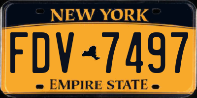 NY license plate FDV7497