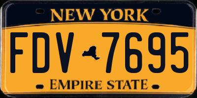 NY license plate FDV7695
