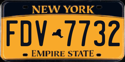 NY license plate FDV7732