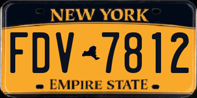NY license plate FDV7812