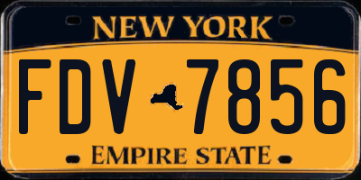 NY license plate FDV7856