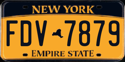NY license plate FDV7879