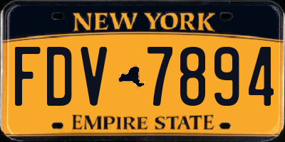 NY license plate FDV7894