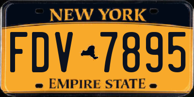 NY license plate FDV7895